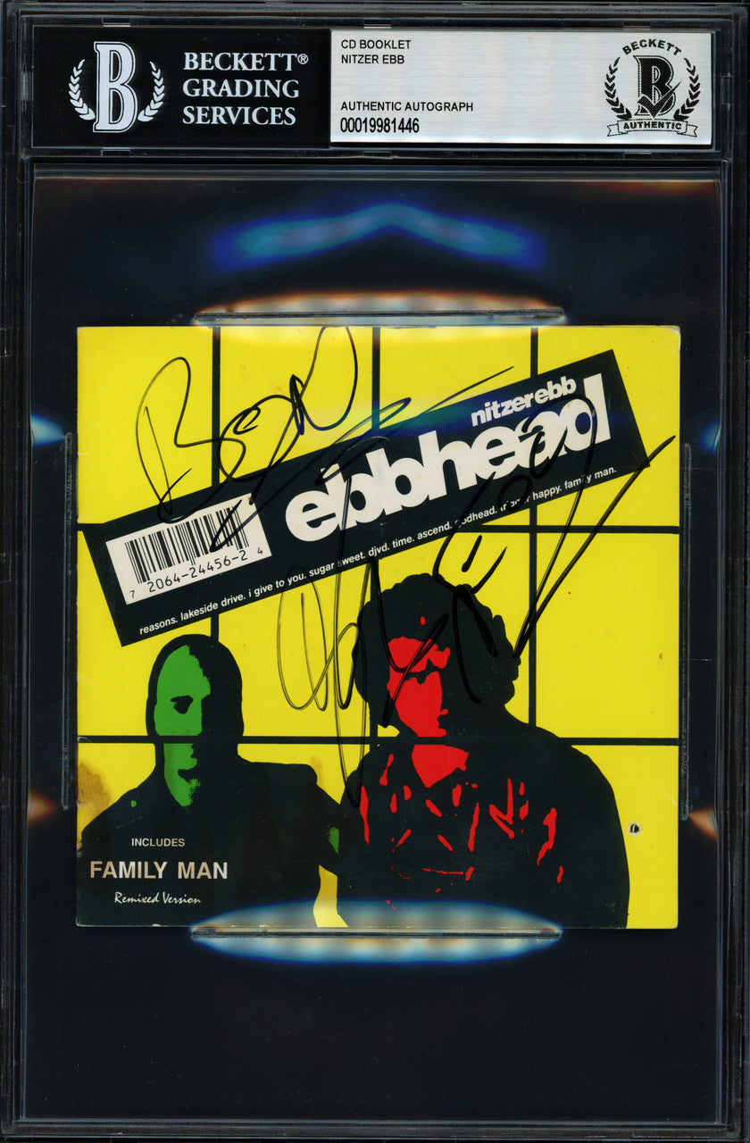 Nitzer Ebb Autographed CD Booklet Ebbhead With 3 Signatures Beckett BAS #19981446