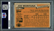 Joe Montana Autographed 1981 Topps Rookie Card #216 San Francisco 49ers PSA 4 Auto Grade Gem Mint 10 PSA/DNA #77941102