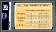 Pete Rose Autographed 1963 Topps Rookie Card #537 Cincinnati Reds PSA 3 Auto Grade Gem Mint 10 "1963 ROY" PSA/DNA #73045498