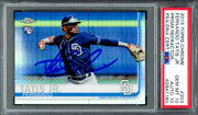 Fernando Tatis Jr. Autographed 2019 Topps Chrome Prism Refractor Rookie Card #203 San Diego Padres PSA 10 Auto Grade Gem Mint 10 PSA/DNA #62841160