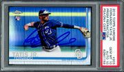 Fernando Tatis Jr. Autographed 2019 Topps Chrome Prism Refractor Rookie Card #203 San Diego Padres PSA 10 Auto Grade Gem Mint 10 PSA/DNA #62841159