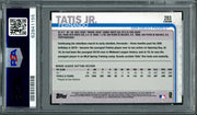 Fernando Tatis Jr. Autographed 2019 Topps Chrome Prism Refractor Rookie Card #203 San Diego Padres PSA 9 Auto Grade Gem Mint 10 PSA/DNA #62841155