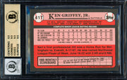 Ken Griffey Jr. Autographed 1989 Topps Traded Rookie Card #41T Seattle Mariners BGS 9.5 Auto Grade Gem Mint 10 Beckett BAS #14984845