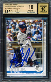 Fernando Tatis Jr Autographed 2019 Topps Update Rookie Card #US56 San Diego Padres BGS 10 Auto Grade Gem Mint 10 Beckett BAS #15265456