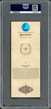 John Elway Autographed 1998 Super Bowl XXXII Ticket Denver Broncos PSA 9 Auto Grade Gem Mint 10 PSA/DNA #63633154