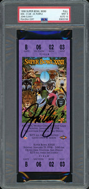 John Elway Autographed 1998 Super Bowl XXXII Ticket Denver Broncos PSA 9 Auto Grade Gem Mint 10 PSA/DNA #63633158