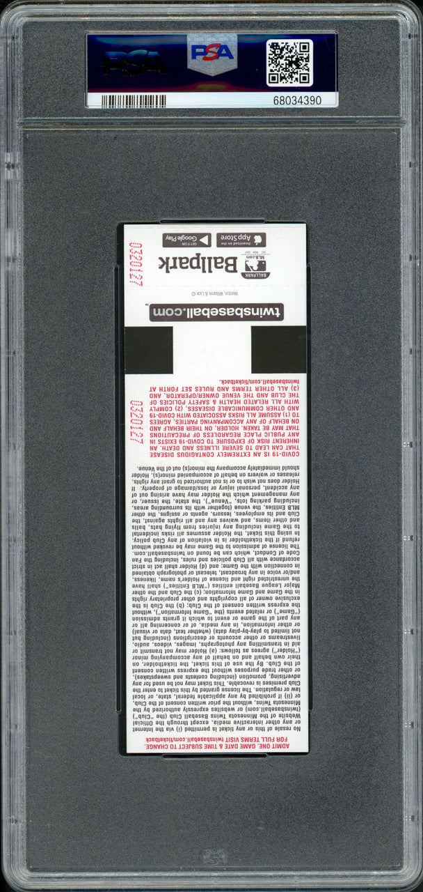 Julio Rodriguez Autographed 2022 MLB Debut Ticket Seattle Mariners PSA 10 "2022 MLB Debut" PSA/DNA #68034390