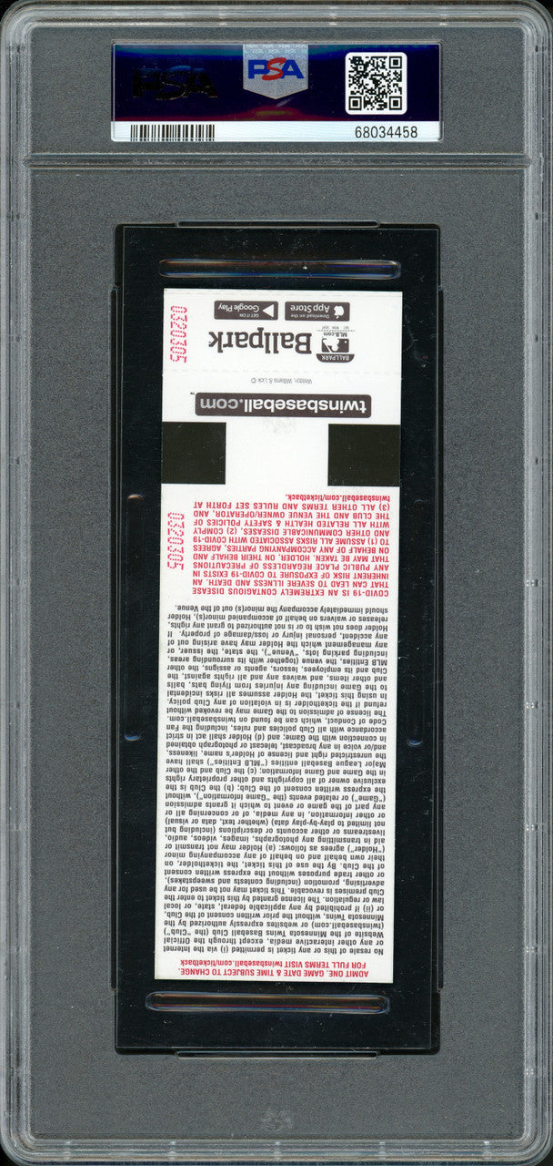 Julio Rodriguez Autographed 2022 MLB Debut Ticket Seattle Mariners PSA 9 Auto Grade Gem Mint 10 PSA/DNA #68034458