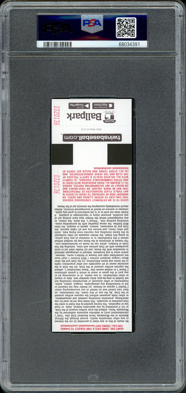 Julio Rodriguez Autographed 2022 MLB Debut Ticket Seattle Mariners PSA 9 "2022 MLB Debut" PSA/DNA #68034391