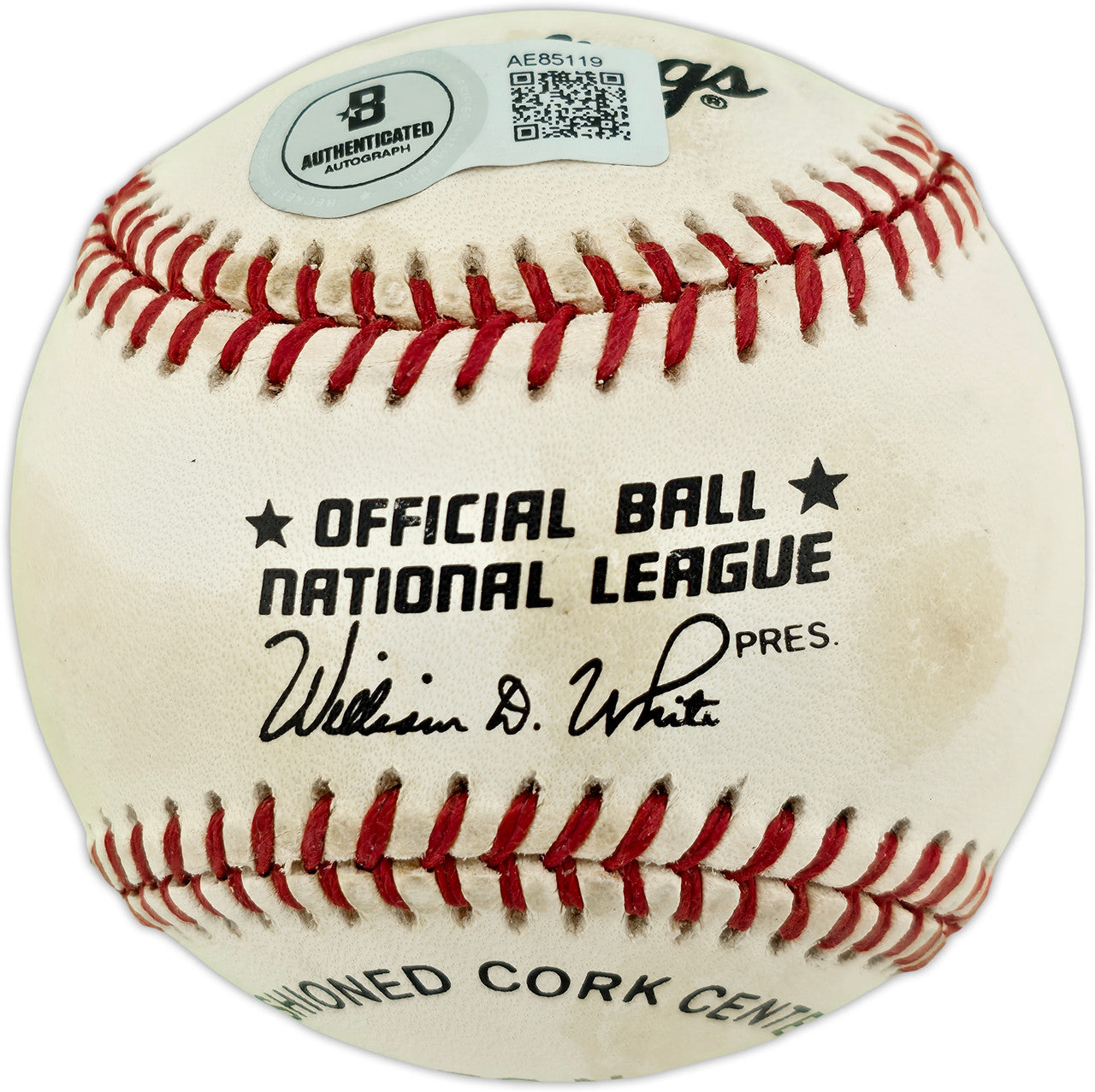 Willie Mays Autographed Official NL Baseball San Francisco Giants Beckett BAS #AE85119