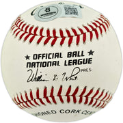 Willie Mays Autographed Official NL Baseball San Francisco Giants (Smudged) Beckett BAS #AE85117