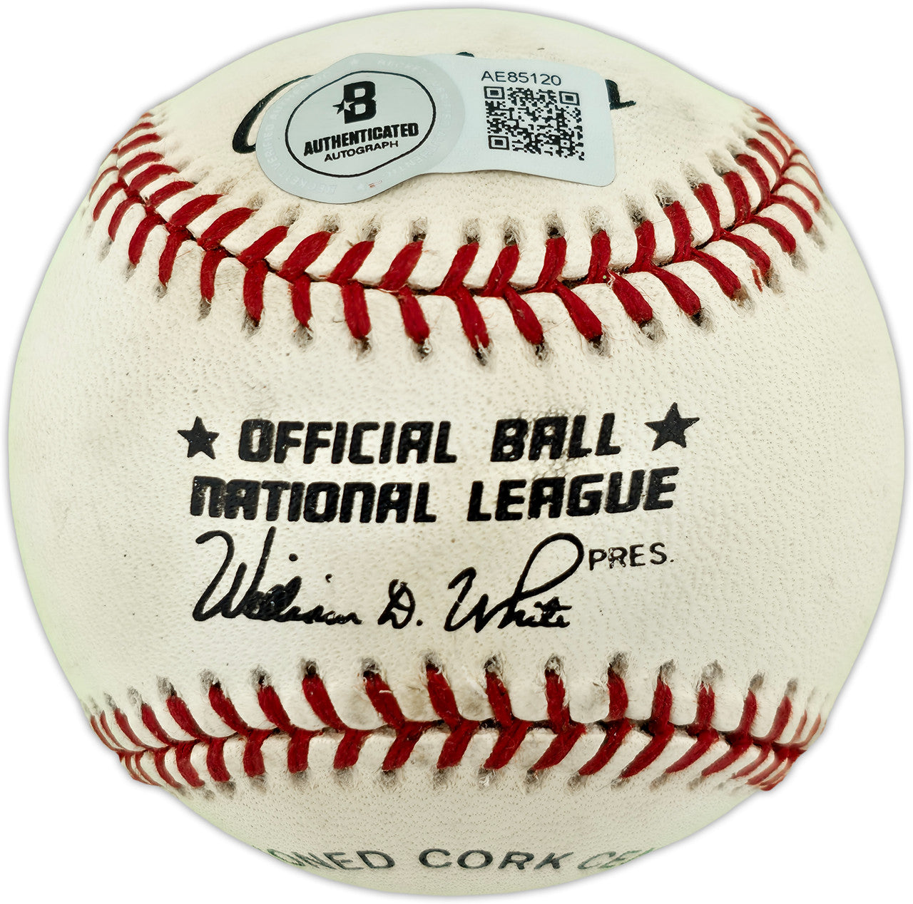Willie Mays Autographed Official NL Baseball San Francisco Giants Beckett BAS #AE85120