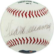 Ted Williams Autographed Official Fotoball Baseball Boston Red Sox Beckett BAS #AE85114