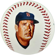 Ted Williams Autographed Official Fotoball Baseball Boston Red Sox Beckett BAS #AE85114