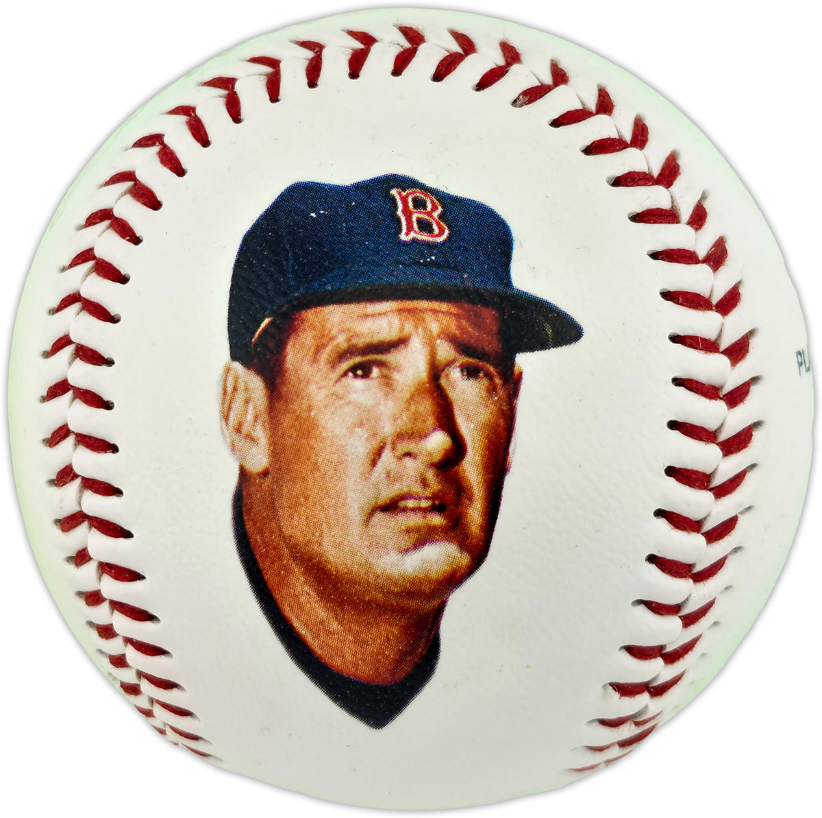 Ted Williams Autographed Official Fotoball Baseball Boston Red Sox Beckett BAS #AE85114