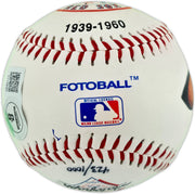Ted Williams Autographed Official Fotoball Baseball Boston Red Sox Beckett BAS #AE85114