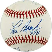 Rickey Henderson, Lou Brock & Maury Wills Autographed Official AL Baseball Greatest Base Stealers of All Time Beckett BAS #AE85113