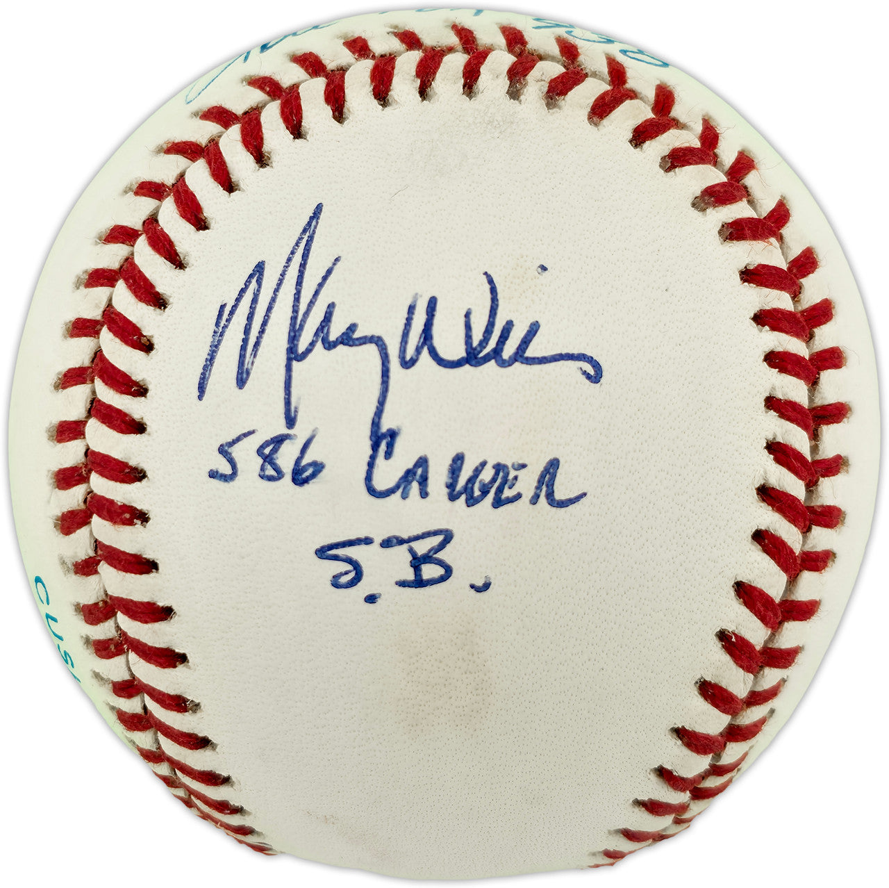 Rickey Henderson, Lou Brock & Maury Wills Autographed Official AL Baseball Greatest Base Stealers of All Time Beckett BAS #AE85113