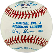 Rickey Henderson, Lou Brock & Maury Wills Autographed Official AL Baseball Greatest Base Stealers of All Time Beckett BAS #AE85113