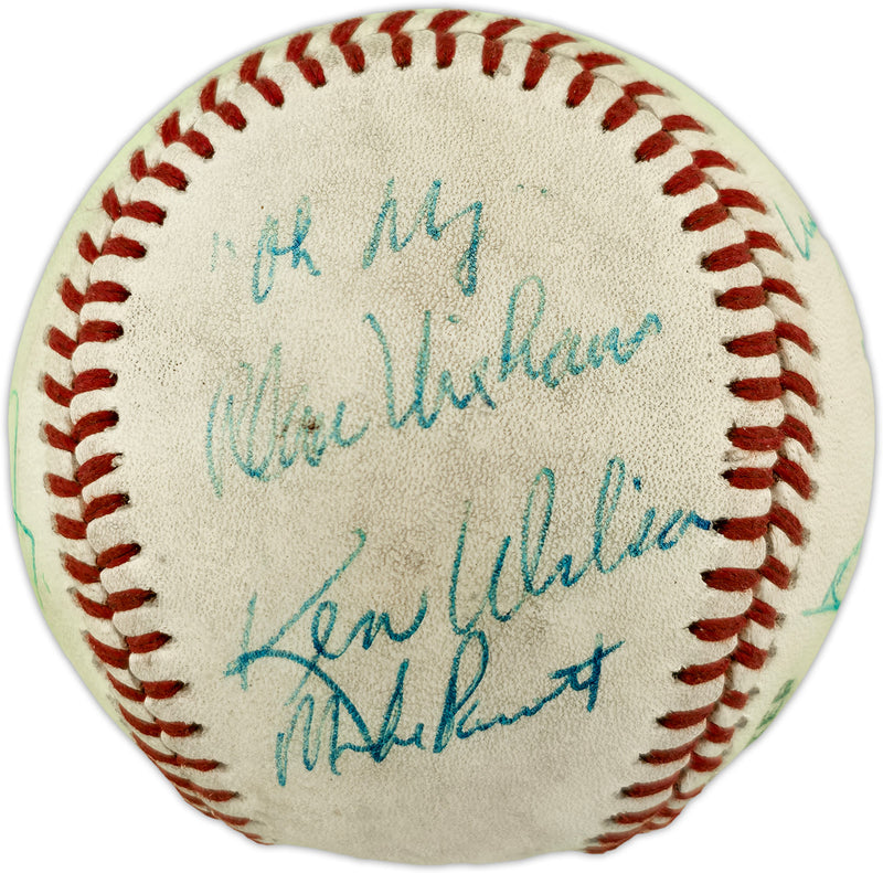 Dave Niehaus & 7 Others Autographed Official Feeney NL Baseball Seattle Mariners "Oh My" SKU #263386