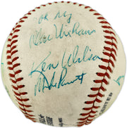 Dave Niehaus & 7 Others Autographed Official Feeney NL Baseball Seattle Mariners "Oh My" SKU #263386