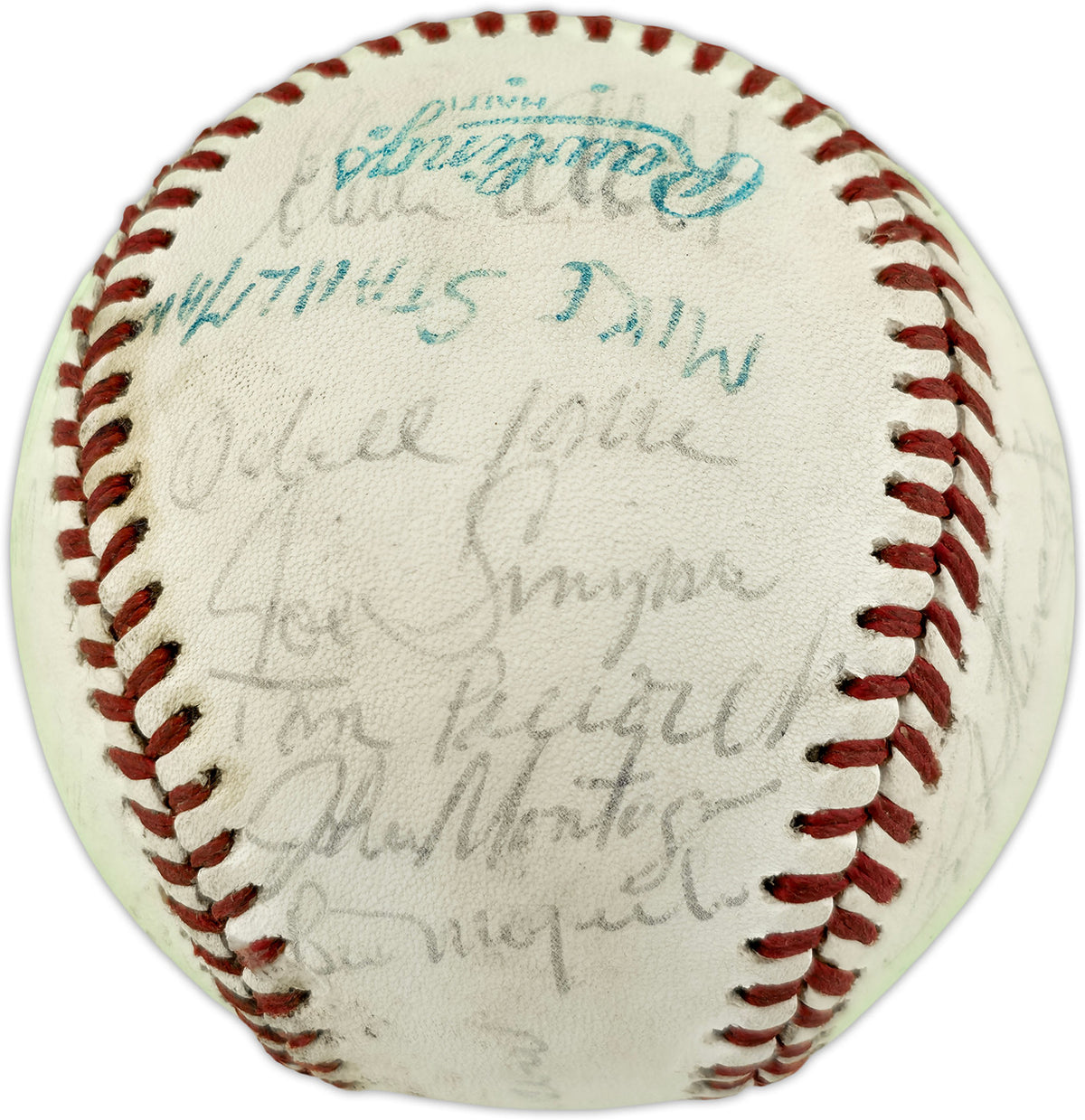 1979 Seattle Mariners Team Autographed Official MacPhail AL Baseball With 27 Signatures SKU #263388