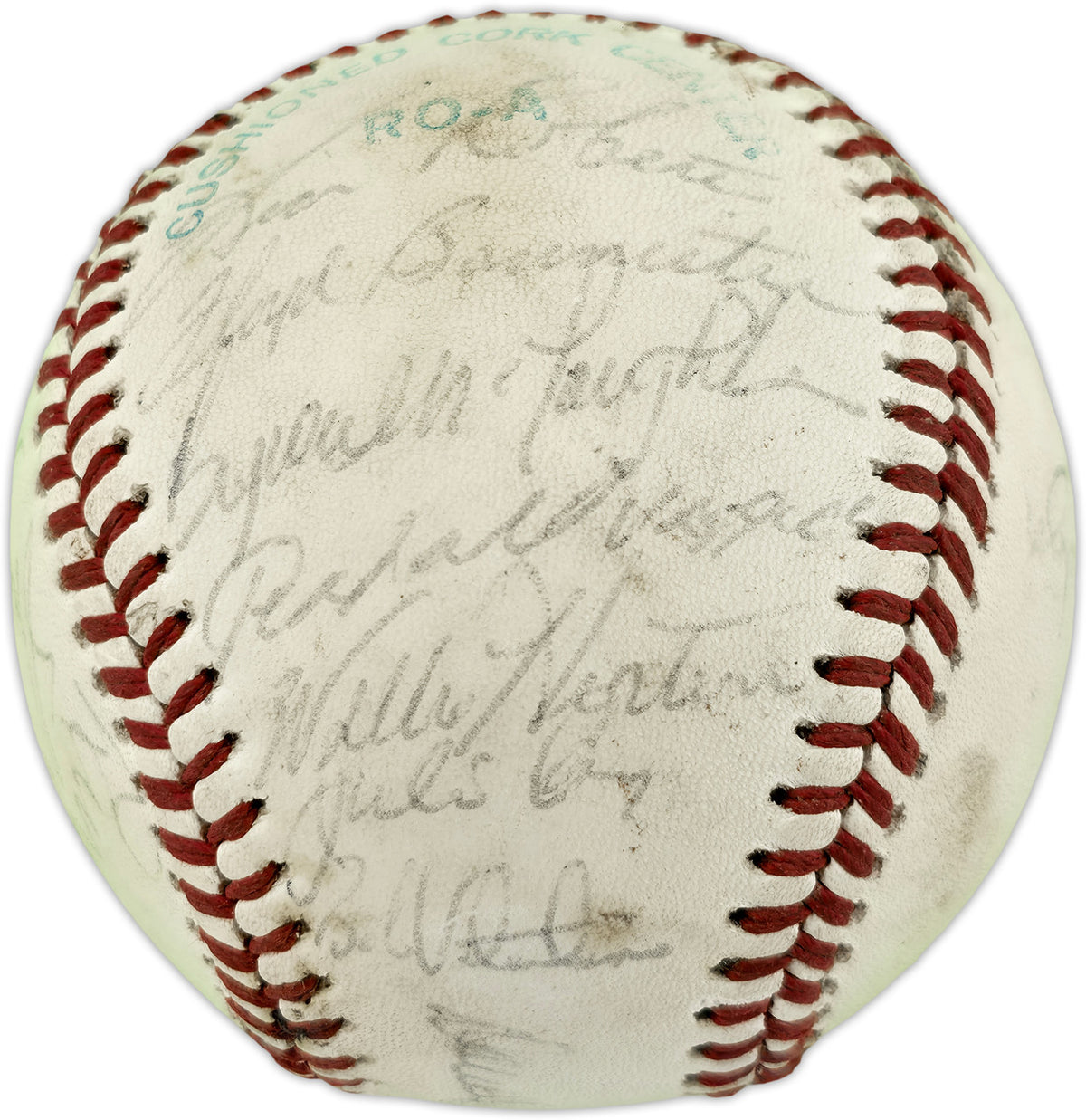 1979 Seattle Mariners Team Autographed Official MacPhail AL Baseball With 27 Signatures SKU #263388