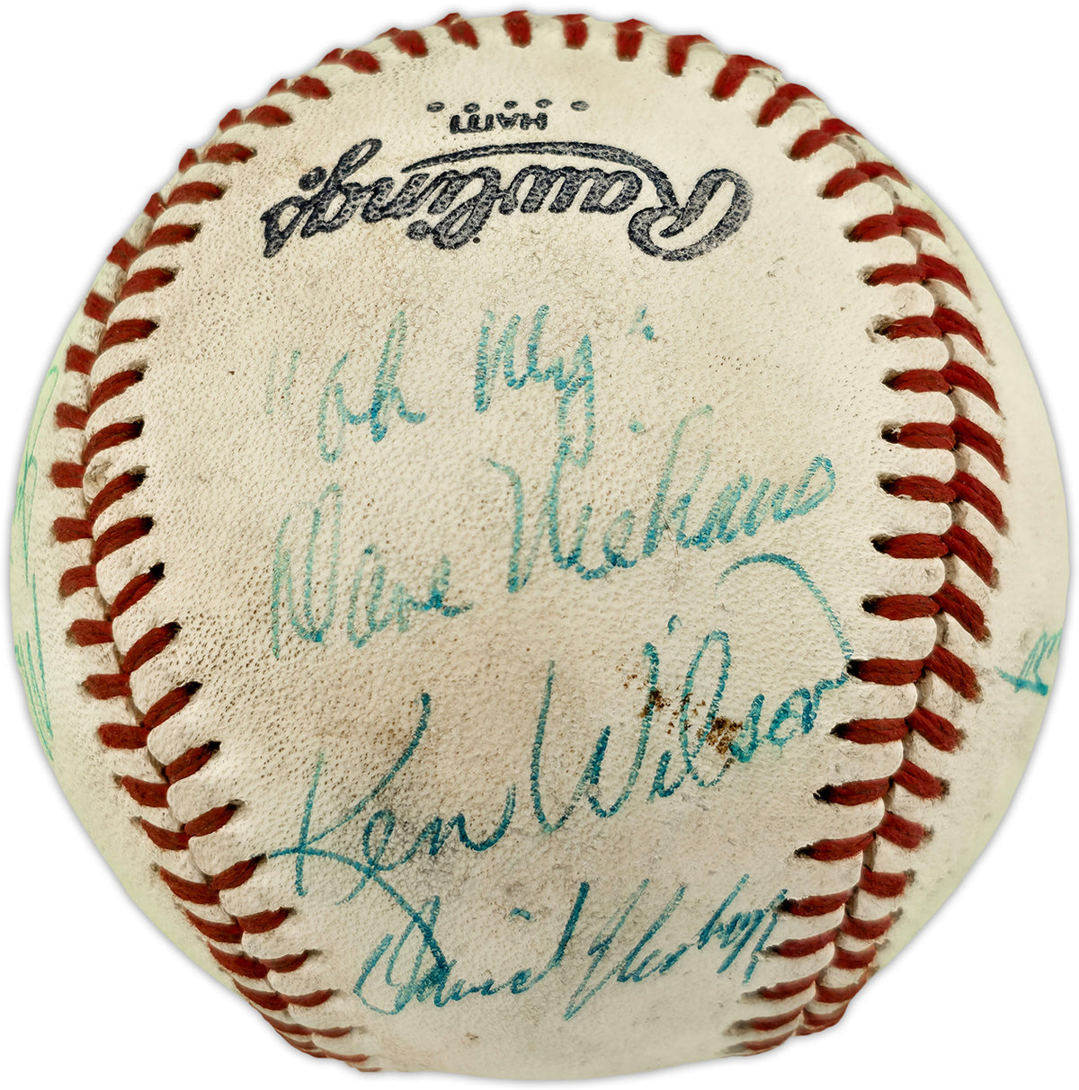 Dave Niehaus & 7 Others Autographed Official Feeney NL Baseball SKU #263389