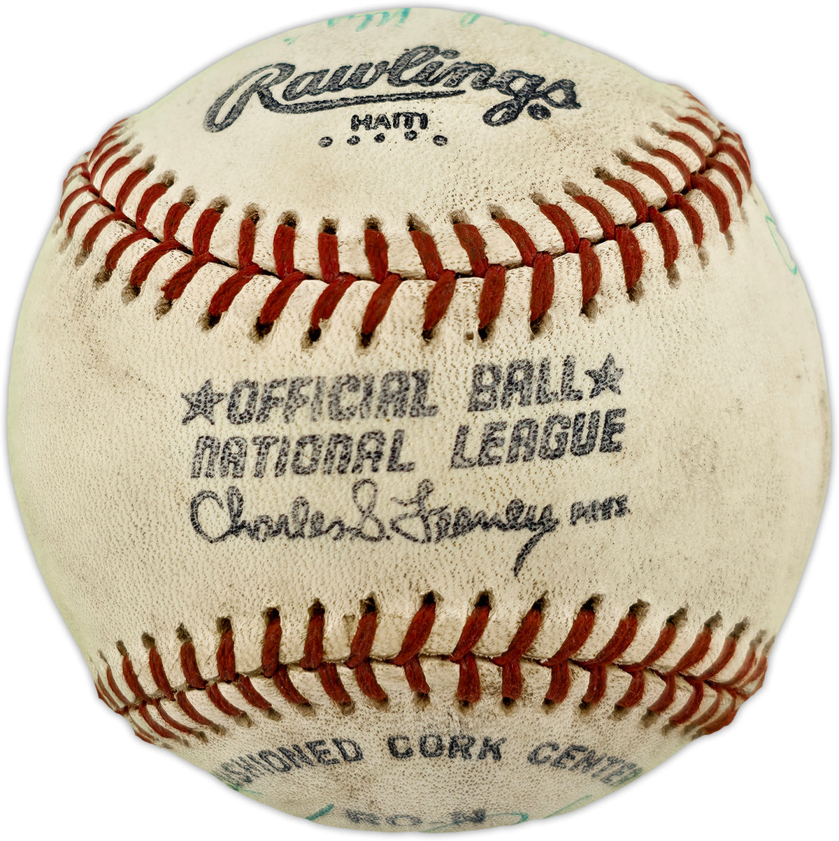 Dave Niehaus & 7 Others Autographed Official Feeney NL Baseball SKU #263389