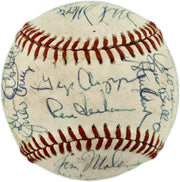 1982 Seattle Mariners Team Autographed Official MacPhail AL Baseball With 27 Signatures SKU #263392