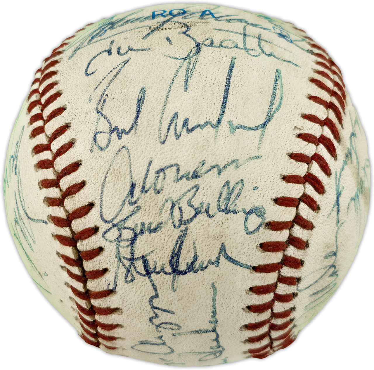 1982 Seattle Mariners Team Autographed Official MacPhail AL Baseball With 27 Signatures SKU #263392