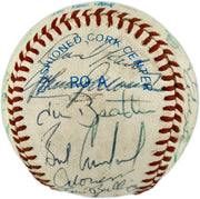 1982 Seattle Mariners Team Autographed Official MacPhail AL Baseball With 27 Signatures SKU #263392