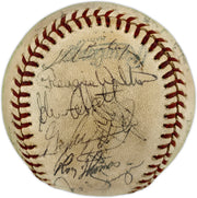 1981-82 Seattle Mariners Team Autographed Official MacPhail AL Foul Baseball With 23 Signatures SKU #263394