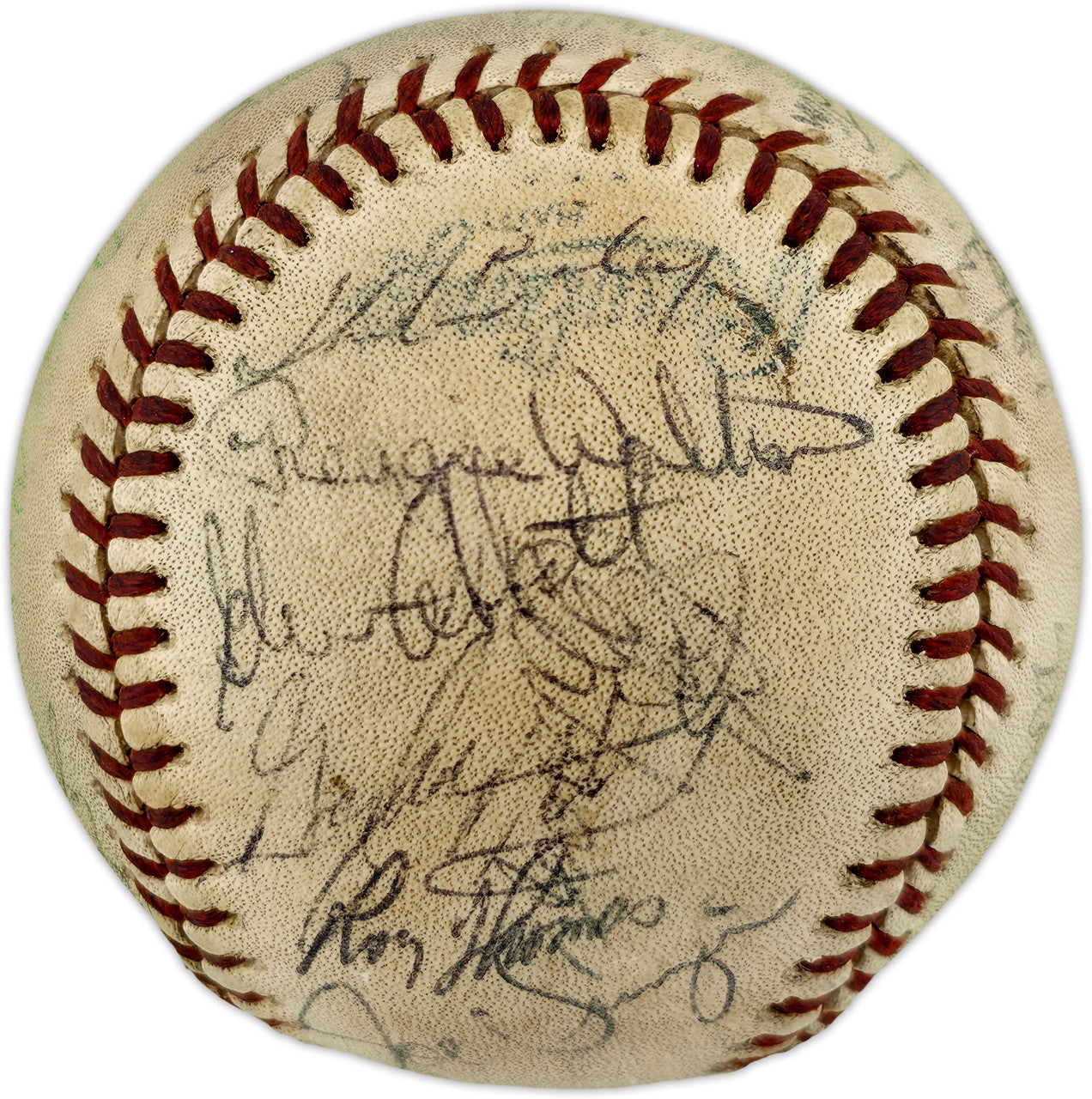 1981-82 Seattle Mariners Team Autographed Official MacPhail AL Foul Baseball With 23 Signatures SKU #263394