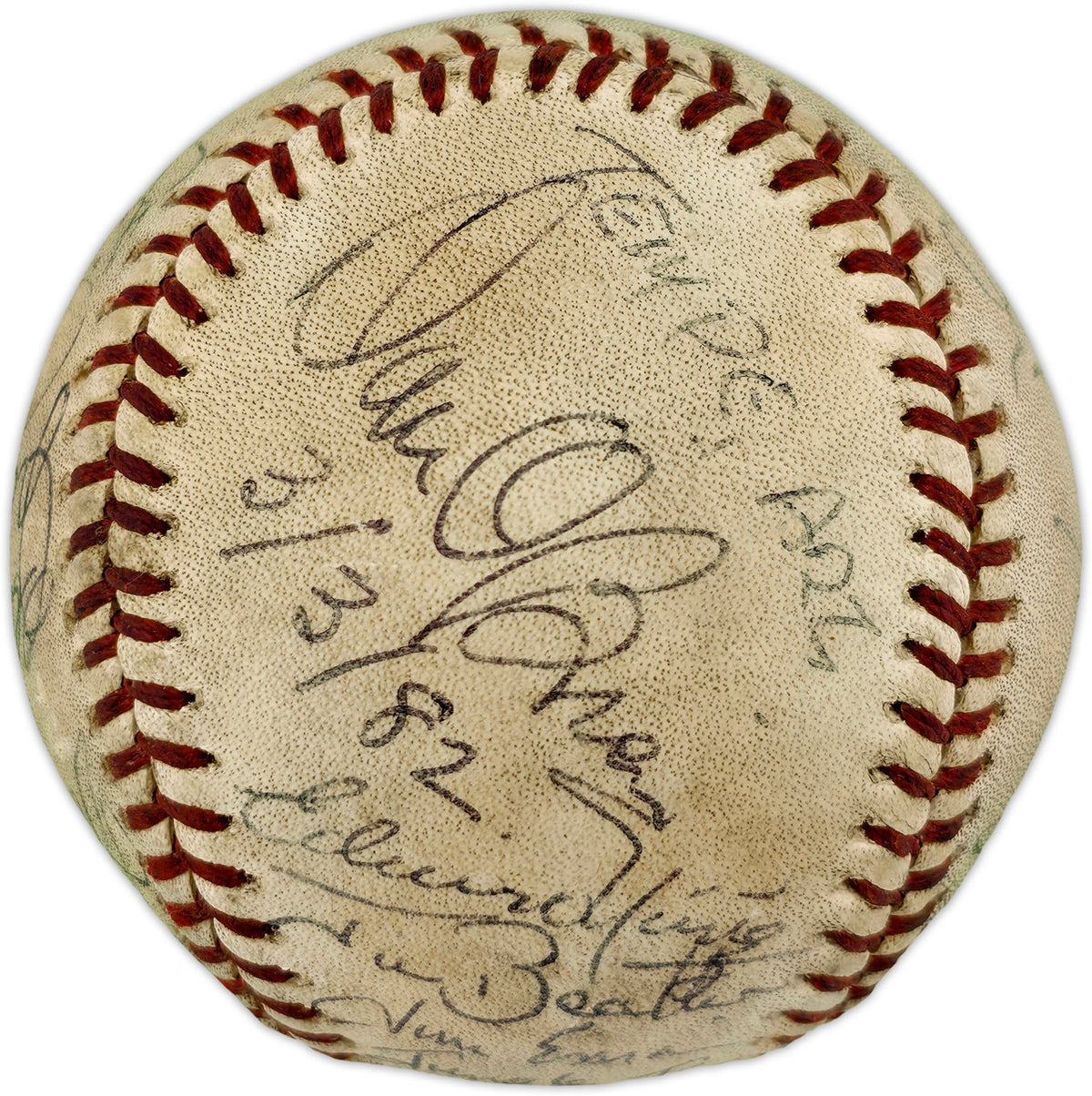 1981-82 Seattle Mariners Team Autographed Official MacPhail AL Foul Baseball With 23 Signatures SKU #263394