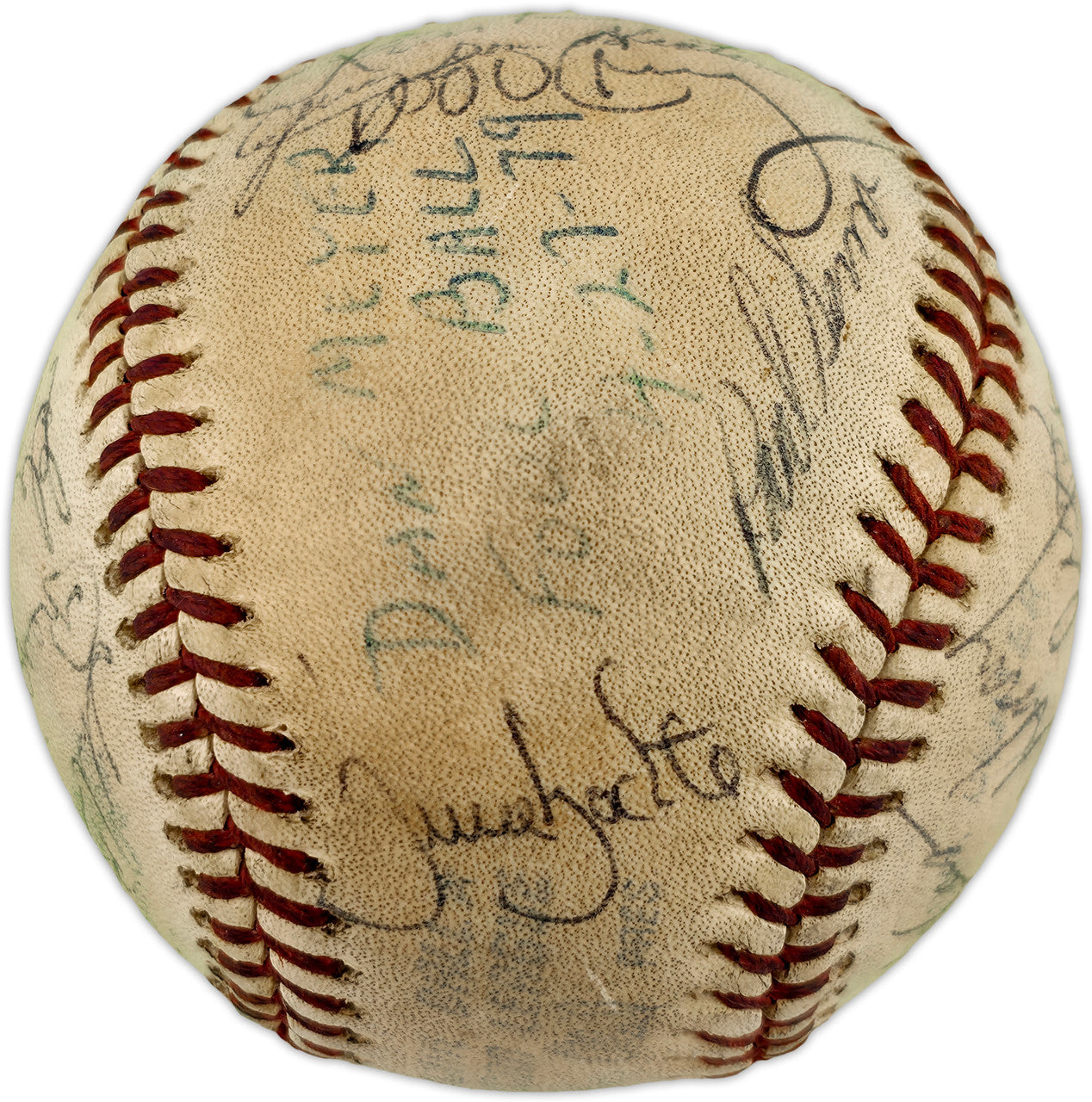 1981-82 Seattle Mariners Team Autographed Official MacPhail AL Foul Baseball With 23 Signatures SKU #263394