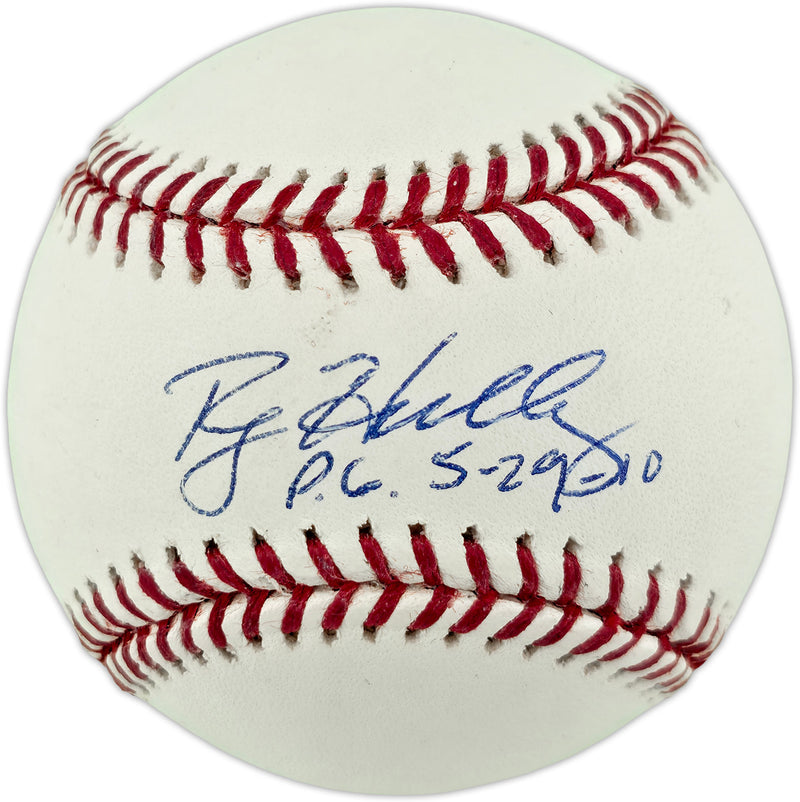 Roy Halladay Autographed Official MLB Baseball Toronto Blue Jays "P.G. 5-29-10" Beckett BAS #AE85544