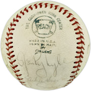 1973 New York Yankees Autographed Official Cronin American League Baseball With 23 Signatures Including Thurman Munson Beckett BAS #AE85551