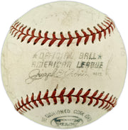 1973 New York Yankees Autographed Official Cronin American League Baseball With 23 Signatures Including Thurman Munson Beckett BAS #AE85551