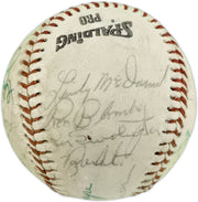 1971 New York Yankees Autographed Official Pro League Baseball With 23 Signatures Including Thurman Munson Beckett BAS #AE85552