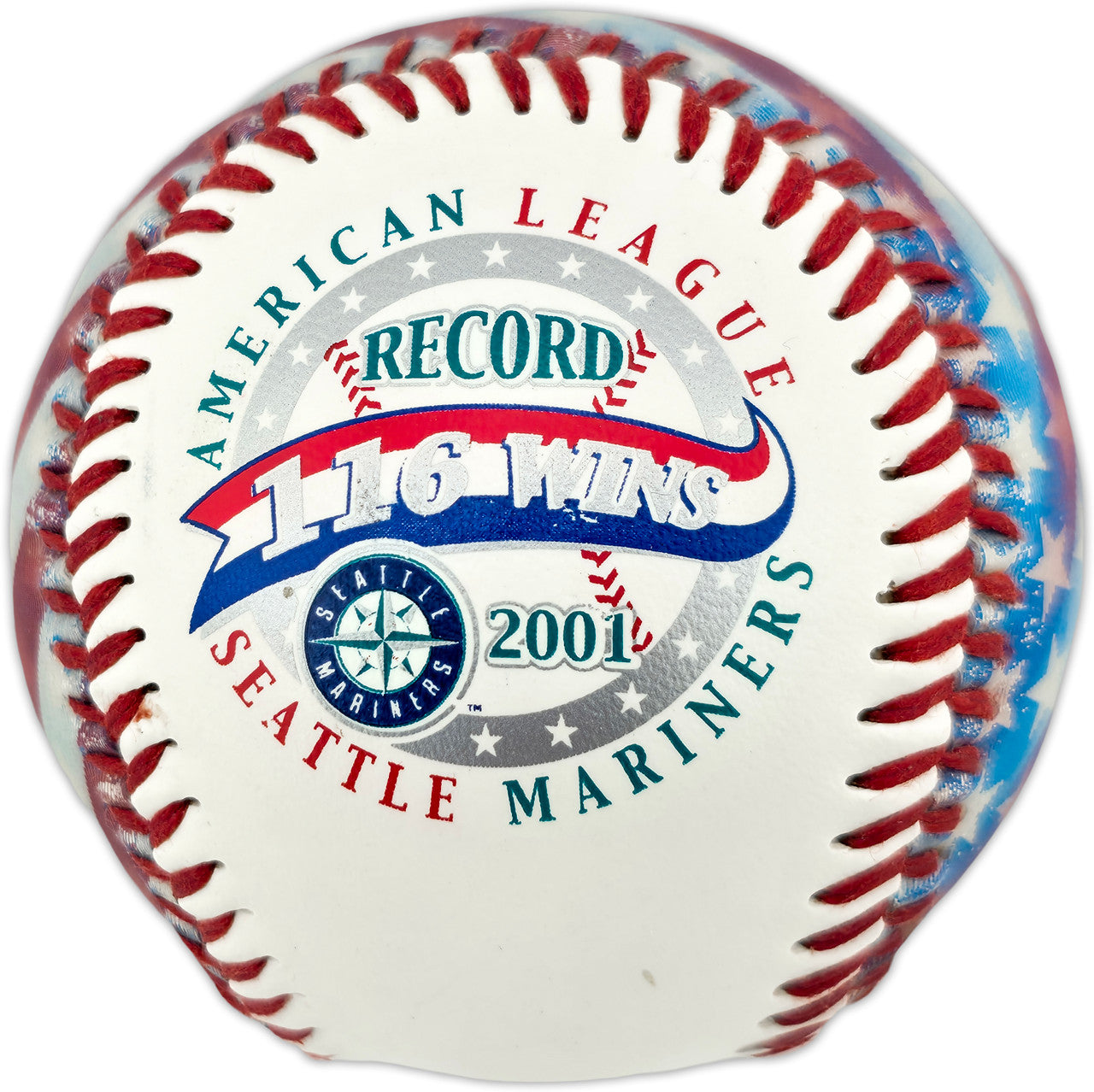 Ichiro Suzuki Autographed Official 2001 Seattle Mariners 116 Wins Record Logo Fotoball Baseball Beckett BAS Witness #4W624933