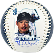 Ichiro Suzuki Autographed Official Fotoball Baseball Seattle Mariners Beckett BAS Witness #4W624934