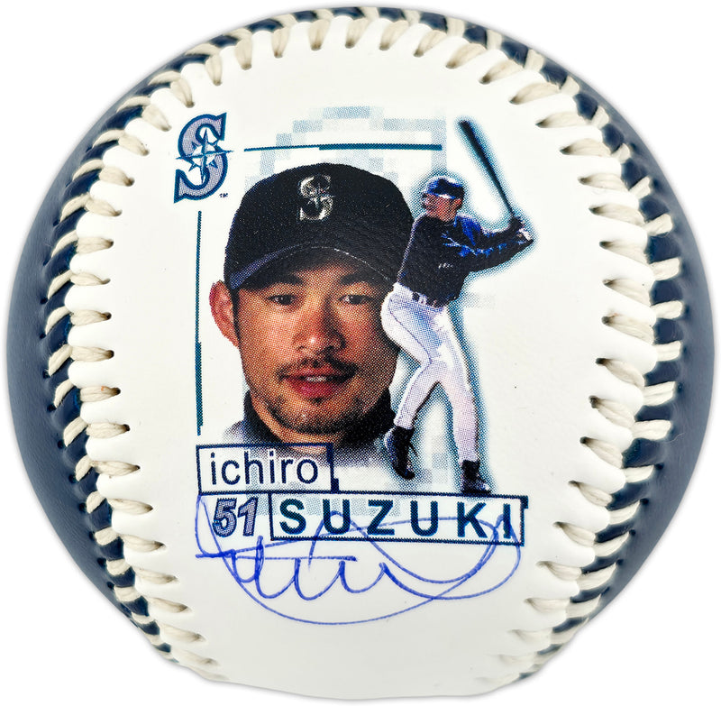 Ichiro Suzuki Autographed Official Fotoball Baseball Seattle Mariners Beckett BAS Witness #4W624934