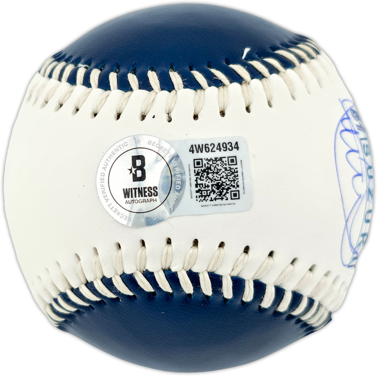 Ichiro Suzuki Autographed Official Fotoball Baseball Seattle Mariners Beckett BAS Witness #4W624934