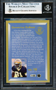 Demetrius DuBose Autographed 1993 Fleer Prospect Rookie Card #19 Tampa Bay Buccaneers Beckett BAS #19957951