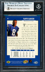 Marvin Harrison Autographed 1996 Upper Deck Rookie Card #18 Indianapolis Colts Beckett BAS #19958166