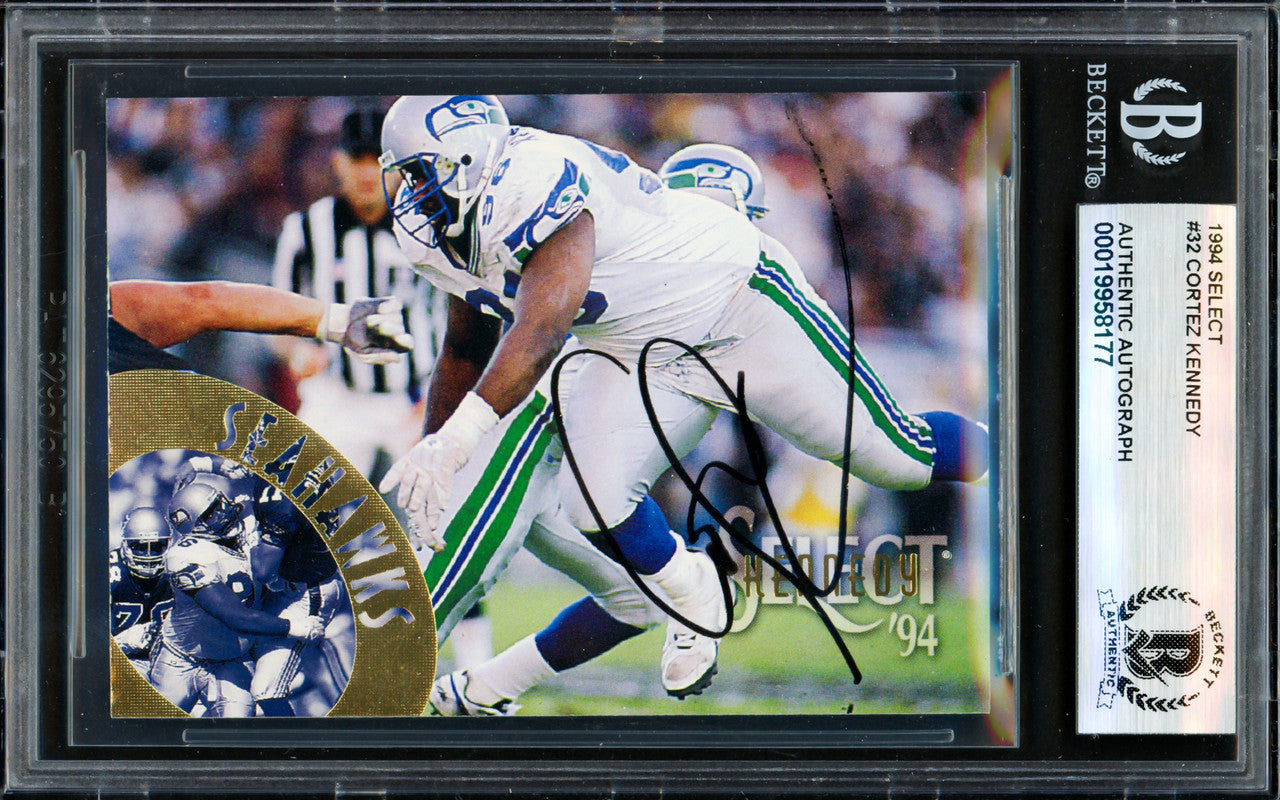 Cortez Kennedy Autographed 1994 Score Select Card #32 Seattle Seahawks Beckett BAS #19958177