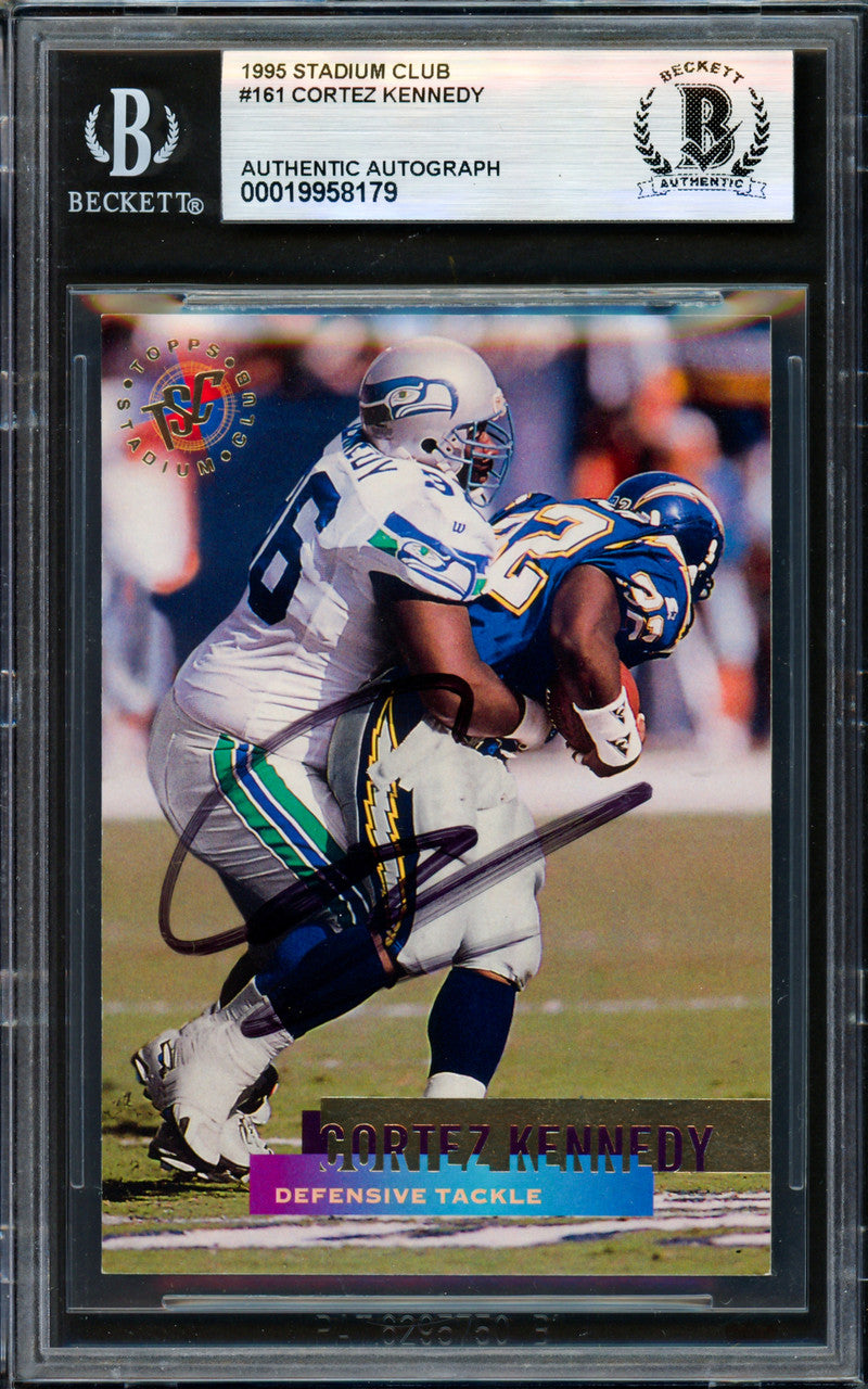 Cortez Kennedy Autographed 1995 Upper Deck Card #198 Seattle Seahawks Beckett BAS #19958179