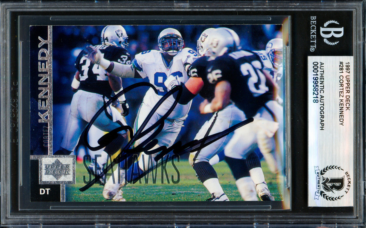 Cortez Kennedy Autographed 1997 Upper Deck Card #281 Seattle Seahawks Beckett BAS #19958218