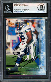 Cortez Kennedy Autographed 2000 Upper Deck Card #196 Seattle Seahawks Beckett BAS #19958223